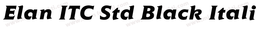 Elan ITC Std Black Italic字体转换